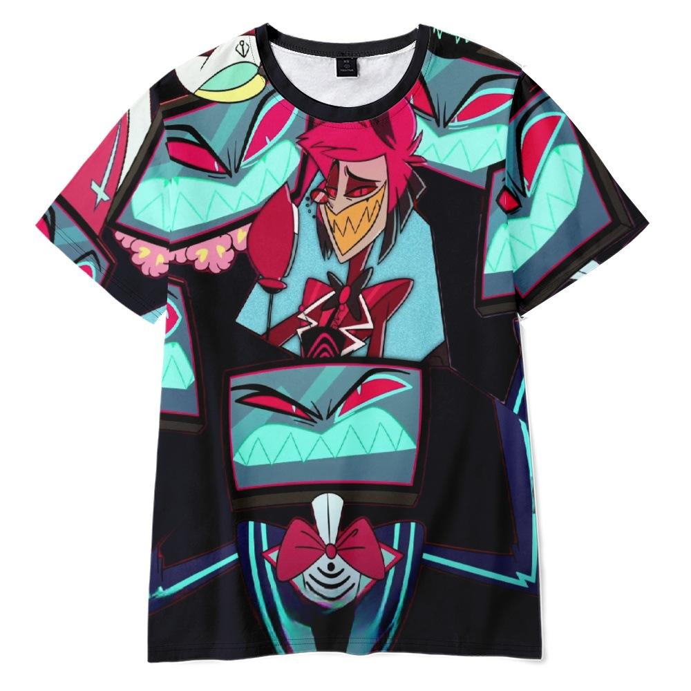 Hazbin Hotel Women Men's Casual Graphic Printed Short Sleeve T-shirts