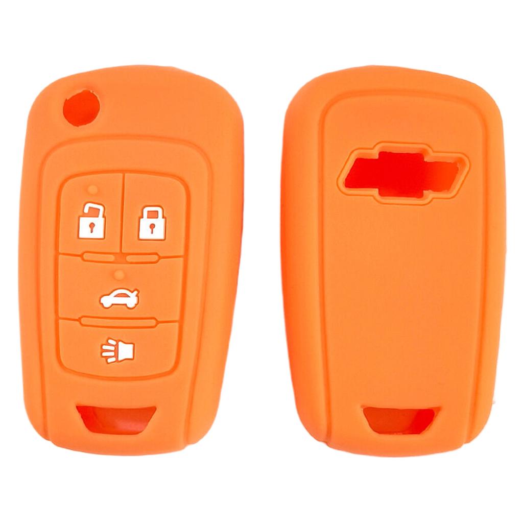 Suitable for 4-key Chevrolet Sail folding silicone key case Cruze LeFeng RV car key case hollow style key cover keychain
