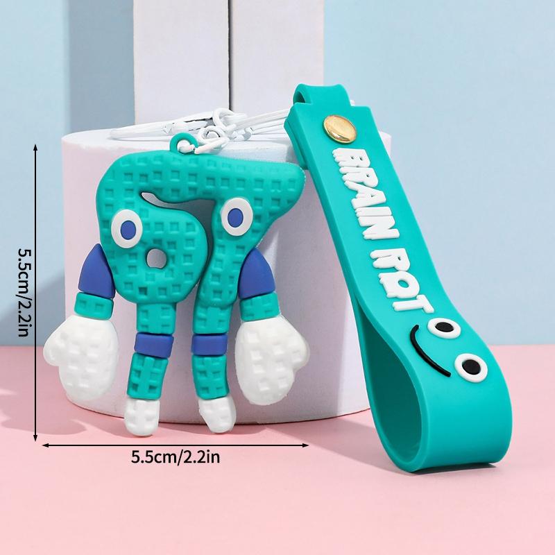 67 Keychains Cartoon Brainrot Keychain Hanging Ornament for Bags Party Favors Gift Six Seven Keyring Hanging Pendants