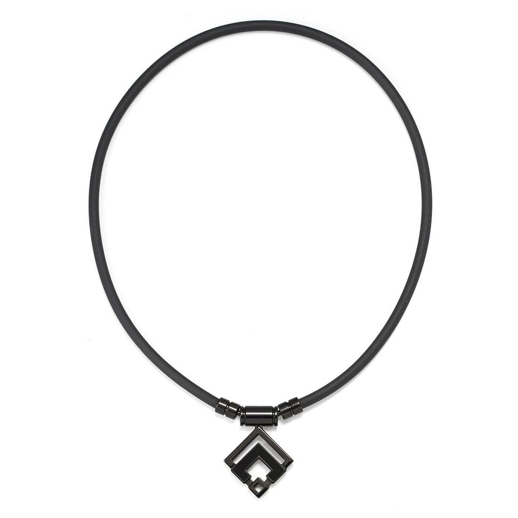 Colantotte TAO Necklace ARAN Magnetic Gloss Popular Necklace, Black, Large, Men's,