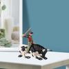 Bull Riding Figurine Miniature Cattle Figure Role Farm Cow for Fairy Garden Micro