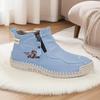 Women's Plus Size Soft Sole Ankle Boots - Spring Hand-Stitched Martin Style Casual Mom Shoes