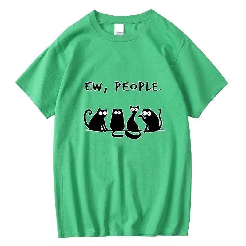 Men's T-shirt High Quality 100% Cotton Funny Cool Cat Printed Summer Casual Loose Cool T Shirt O-Neck Male T-Shirts Women’s