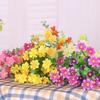 1 Blumenstrauß mit 28 Köpfen, künstliche Gänseblümchen, für Zuhause, Café, Hochzeit, Dekoration