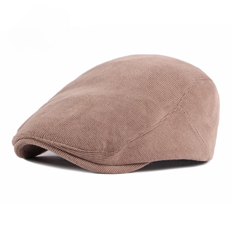 

2025 Korean Version of Candy Color Beret Women s Spring and Autumn Winter Outdoor Leisure Versatile Cap Knitted Forward Hat Men хаки