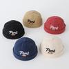 Letter Embroidery Brimless Hat Solid Color Baby Landlord Hat Vintage Docker Cap  Toddler Children
