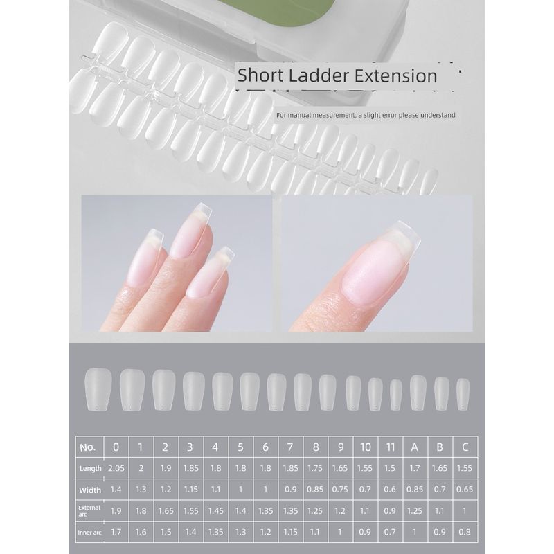 

Extended Ultra-Thin Seamless Semi-Nail Sticky Polishing-Free Wear Armor Short Ladder-type Wearable Nail