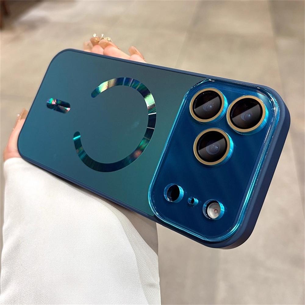 Seconds Change 17 Pro Max Orange Magnetische Hülle für IPhone 16 Pro Max 16 Pro 15 14 13 Air Kabelloses Laden Kameraschutzhülle