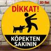Vintage Beware Of Dog Round Aluminum Metal Sign Retro Warning Plaque For Porch Garden Garage Wall Decor