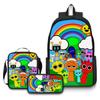 Rhythm Box Game Merchandise Schooltas Sprunki Cartoon Rugzak Lunchtas Etui Drie Delig Set
