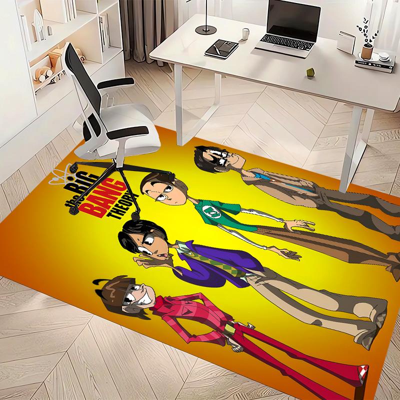 The Big Bang Theory Printed Absorbent Washable Carpet, Non-Slip Bathroom Mats, Kitchen Rugs, Yoga Mat,Living Room Entrance, Camping Picnic Rugs