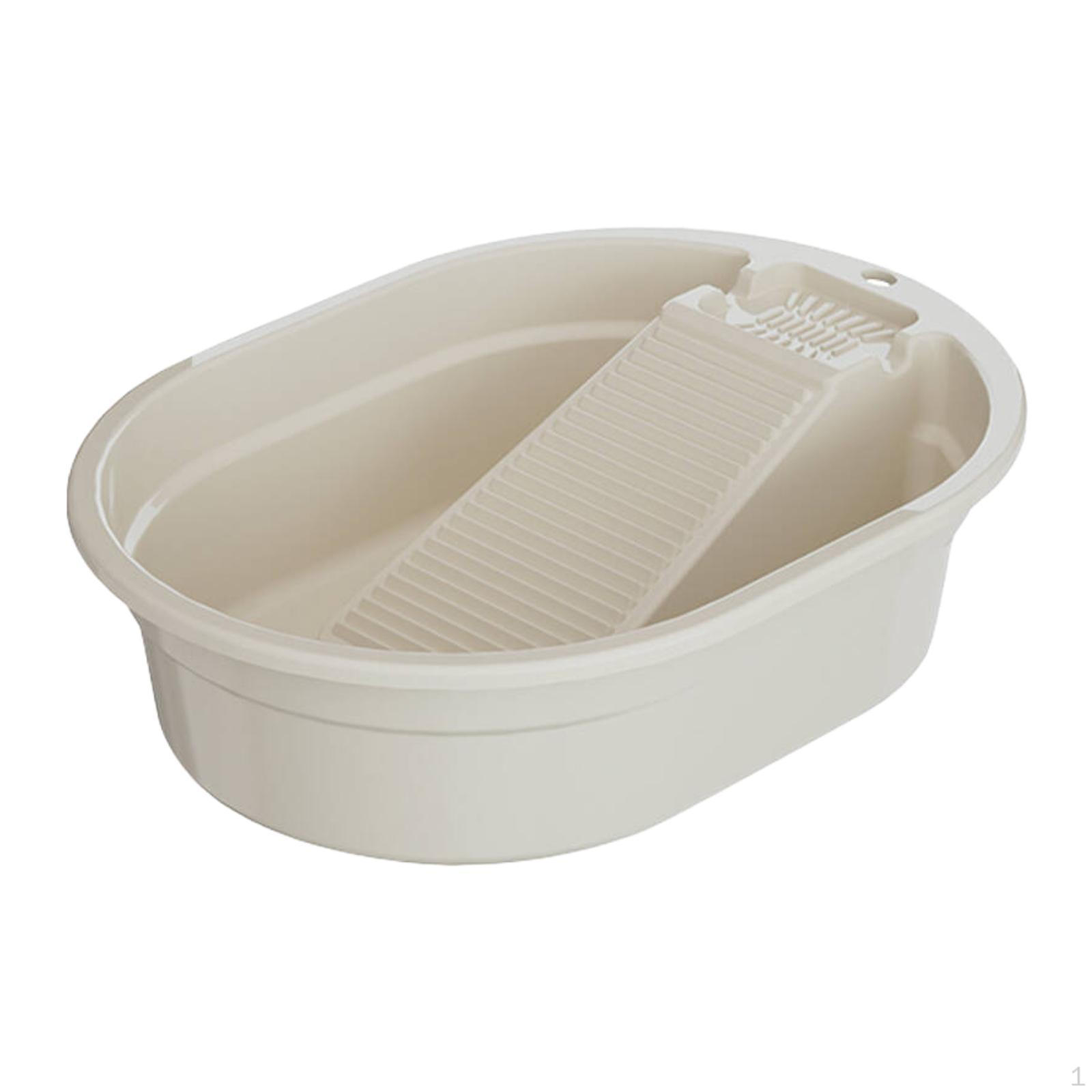 

Laundry Tub with Washing Groove Portable And Space-saving for Efficient of Clothes білий