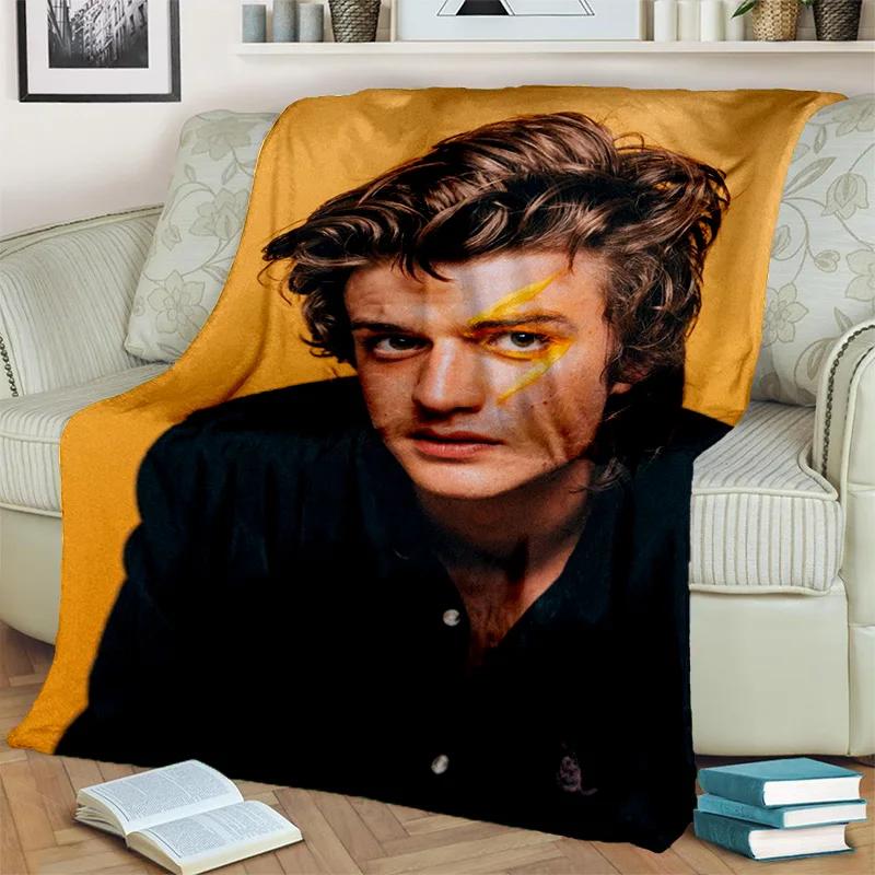 Joe Keery Actor 3D Printing HD Blanket,Soft Throw Blanket for Home Bedroom Bed Sofa Picnic Travel Office Rest Cover Blanket Kids