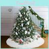 Beautiful White Silver Sequin Snowflake Christmas Tree Skirt For Stylish Christmas Decor