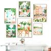 Beach Pool Moroccan Tropical Jungle Swing Meadow Wall Art Canvas Painting Posters and Prints Wall Pictures for Living Room Decor