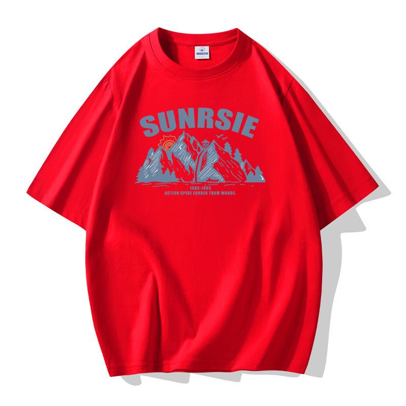 QICED Sommer kortermet t-skjorte herre trendy skjorte med o-hals