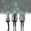 Beetlejuice 2 Cosplay Costume For Women Featuring Striking Black Polyester Blend Fabric
