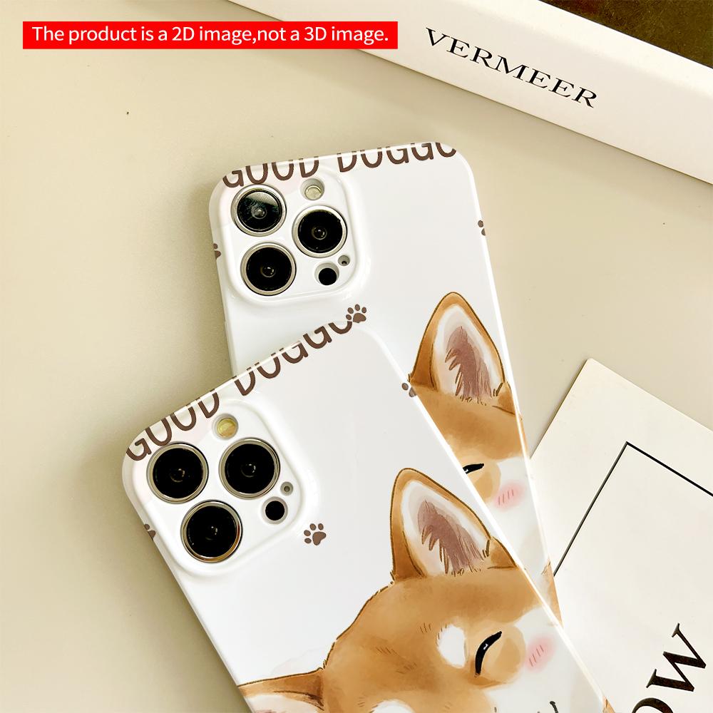 Cute Shiba Inu Winking Dog Phone Case All inclusive film hard phone case, compatible with iPhone 18 Pro Max 17 16 15 14 13 12 11