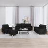 Vidaxl 4-Piece Lounge Set, Fabric Upholstered, Black