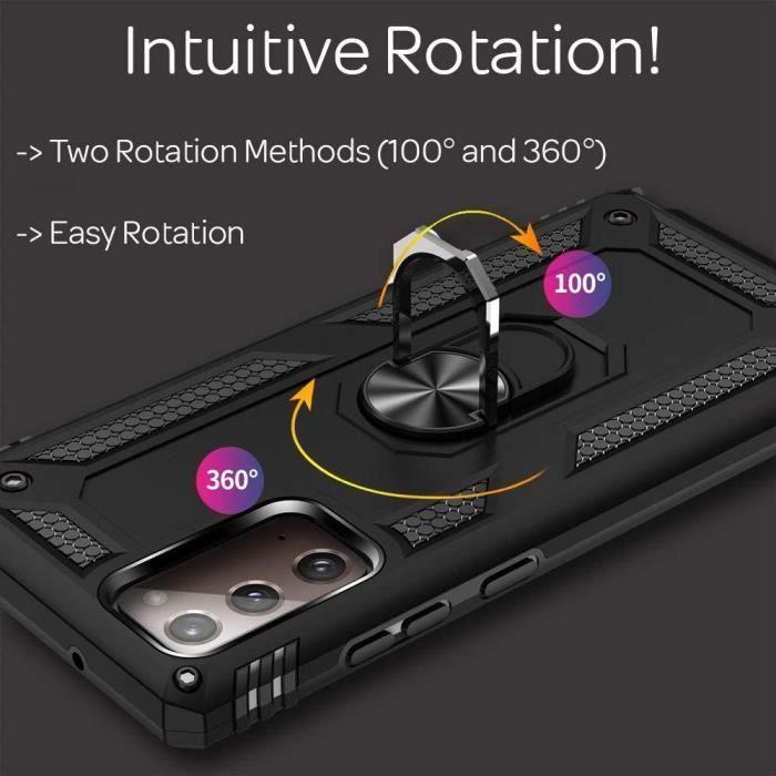 Case and Tempered Glass - Samsung - Note 20 - Black - Shockproof - Scratch Resistant