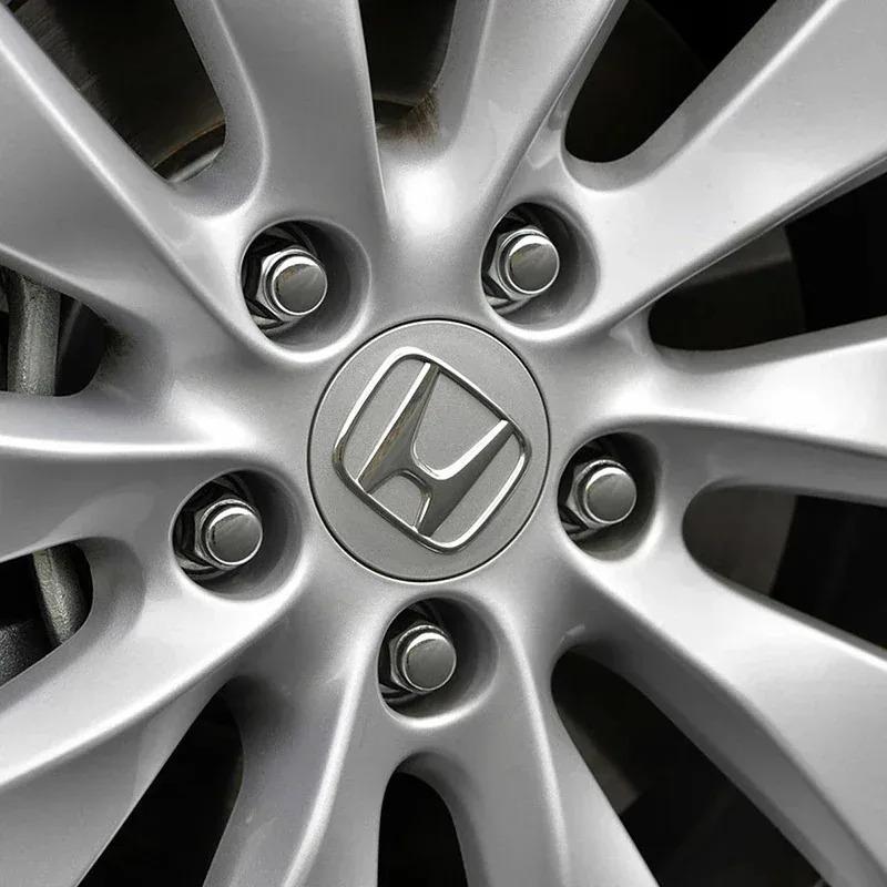 4Pcs 58/69mm Car Wheel Center Hub Caps Decorative Cover For Honda Civic Jazz Fit Accord Pilot CRV Passport City XRV HRVstickers CUJ3