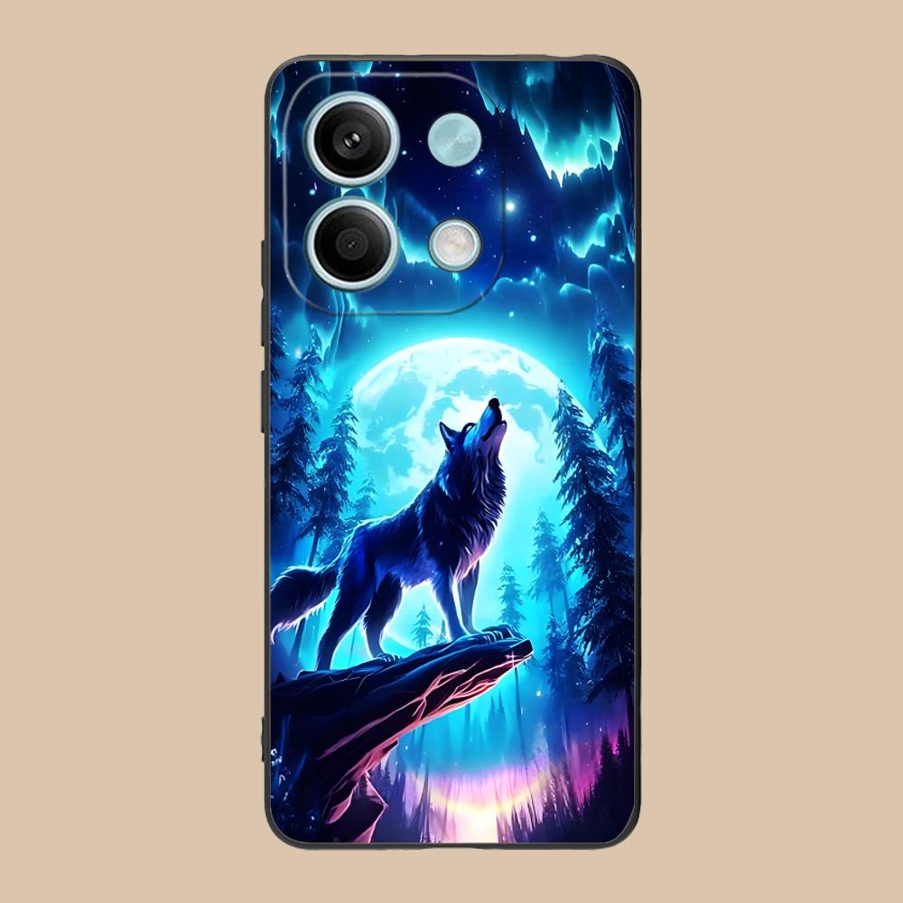 Fashion Wolf Mobile Phone Case for POCO F7 F6 F5 F4 F3 F2 Pro GT C75 C71 C65 C61 C40 Pro Ultra Colorful Printing Cover Cover