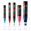 Uni POSCA Marcadores Acrílicos Conjunto Multicor com Bolsa Transversal Alta Cobertura Copo de Rocha Tecido DIY Papelaria Japonesa Marcadores