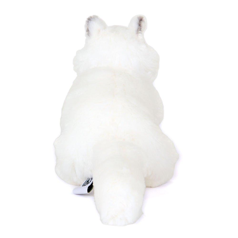 Carolata Arctic Fox Plush Toy Realistic Fox Animal Toy Doll Gift Present Birthday Christmas Present (Sitting Series/Soft Touch) (Twice Tested) /