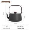 Portable Aluminum Camping Kettle with Wood Handle - Ideal for Boiling Water and Making Tea Outdoors