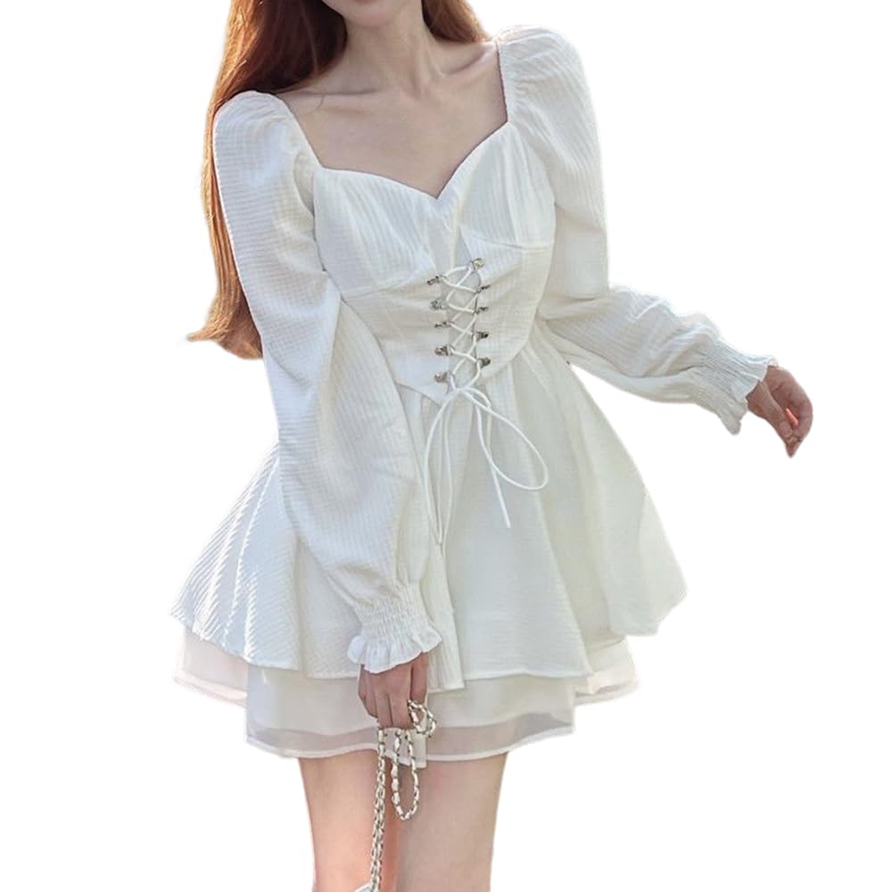 

Idol Costume Cosplay Gothic Clothes Black White Gothic Lolita Long Sleeve Lolita Cute Dress One Piece Lolita Party After Party Costume Photoshoot