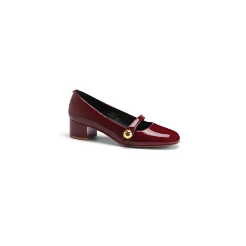 Grape mother Studiolee French platform small leather shoes round head thick heel Mary Jane single shoes women's 2025 new spring