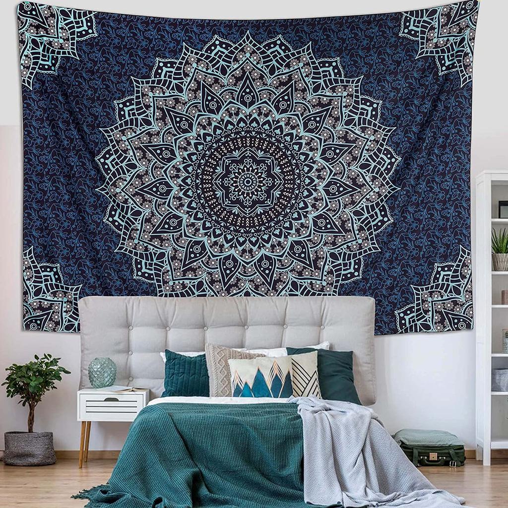 Mandala Tapestry India Wall Tapestry Hippie Room Decor Boho Trippy Tapestry Aesthetic Room Decor Decoration