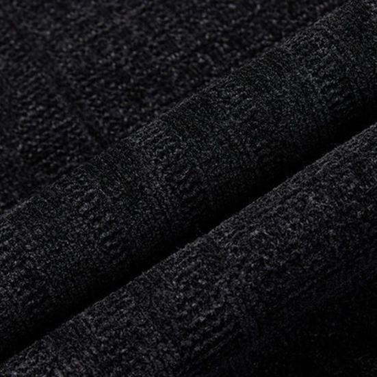 Men Thickened Sweater Casual Round Neck Long-sleeve Knitted Top Warm Pullover Knitwear for Autumn Winter Work Street
