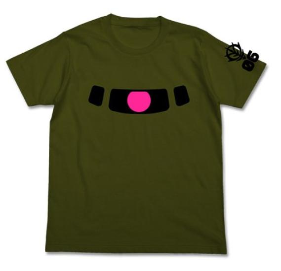 Gundam Zaku Monoeye Glow-in-the-Dark T-Shirt Moss Size: L