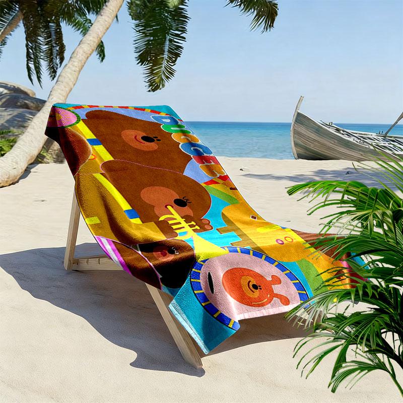 Duggee Print Beach Towel, Large Soft Quick Dry Towel for Beach Camping Swimming