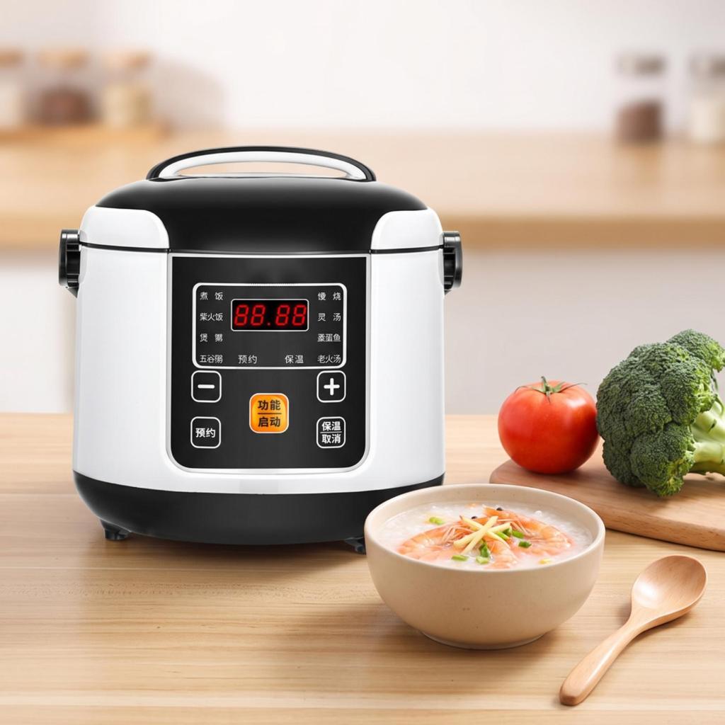 Vehicle Rice Cooker Compact Portable Digital for Truckers,