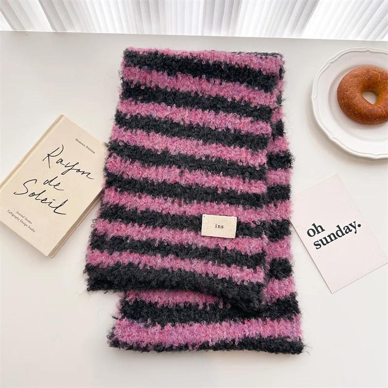 Men Women Wool Scarf Winter Warm Thicken Solid Warmer Cashmere Scarves Fashion Knitted Versatile Shawl Soft Neck Bib Cold Proof