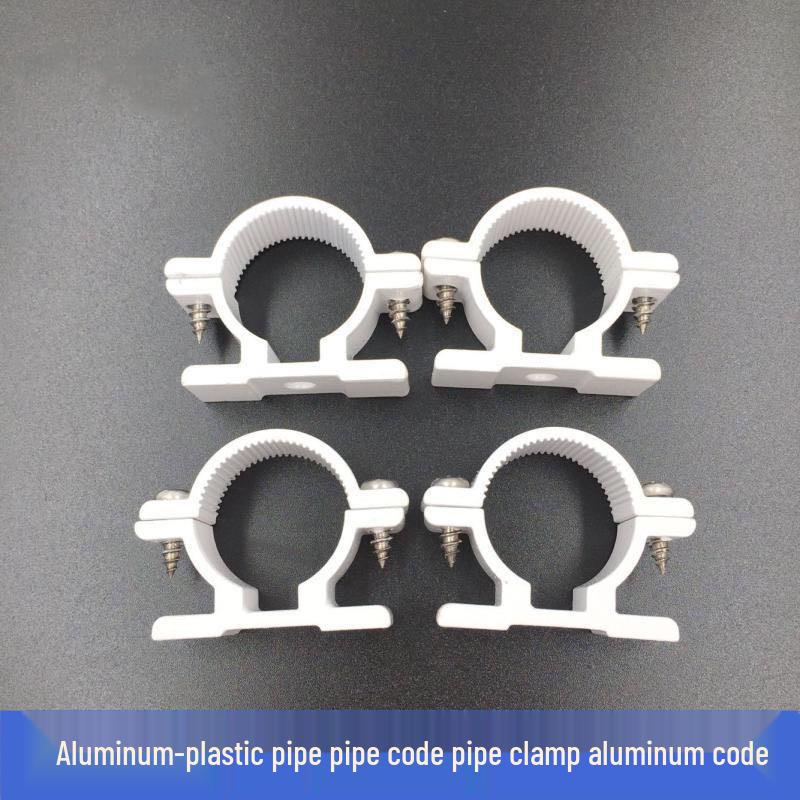 

Aluminum-Plastic Pipe Clamps and Buckle Seats – Codes 1014-2632 10-14 for 14mm pipe OD