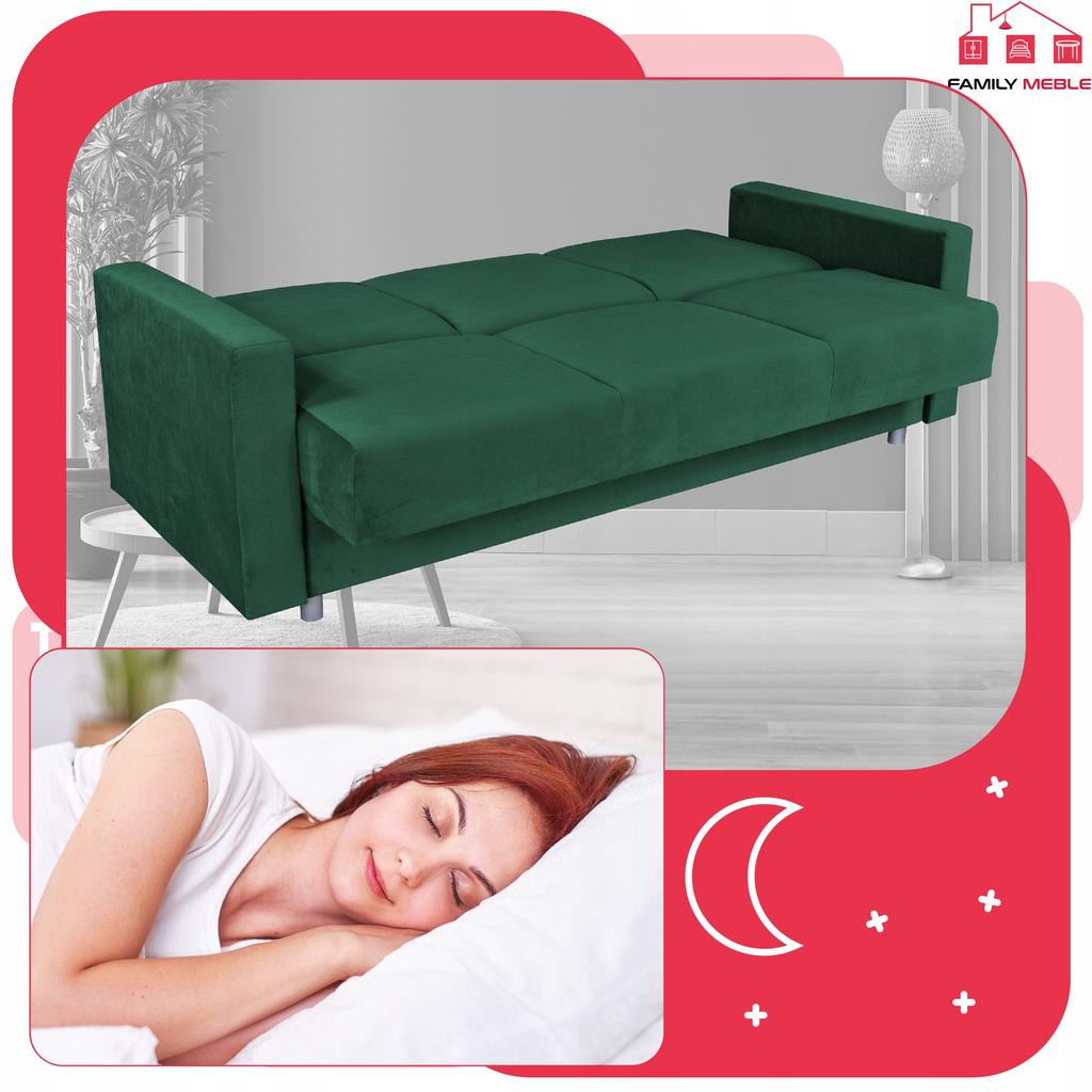 Sofa Sofa Alicja Sofa Bed Bonell Bed Family Furniture Green