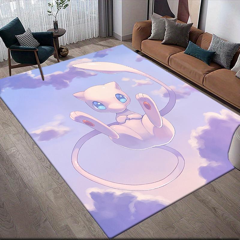 Mew Cartoon Area Rug, Pokemon Fan Soft Carpet, Ideal Gift.chl