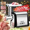 3200w aço inoxidável moedor de carne elétrico resistente picador elétrico slicer stuffer salsicha fabricante elétrico cortador de carne