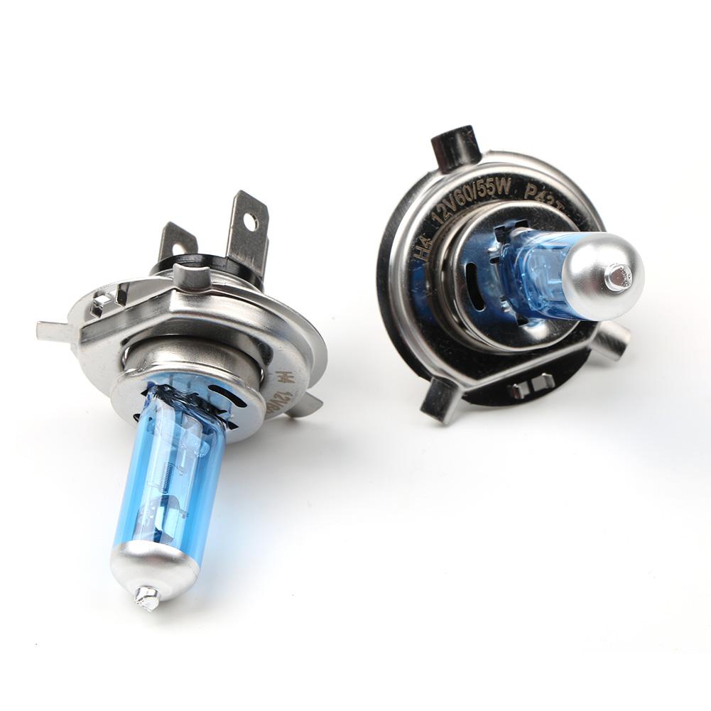2PCS Super White H4 55W DC12V Bi-Xenon HID High Low Beam Headlight Bulb 6000K Light Lamps Su Car Parts