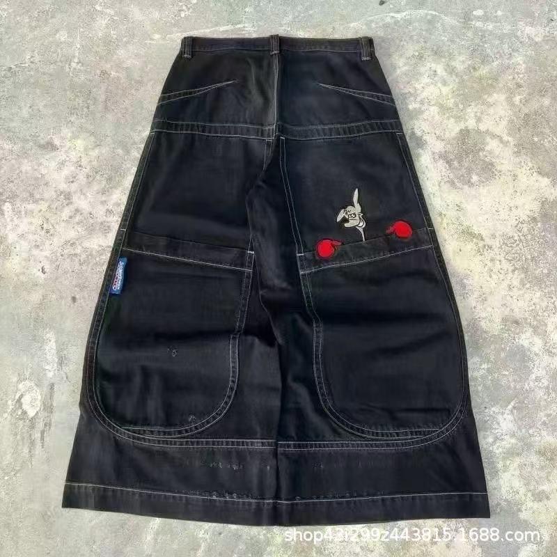 The BAY 2024 Hip-Hop Retro Dames Hoge Taille Wijde Pijp Y2K Jeans Medium
