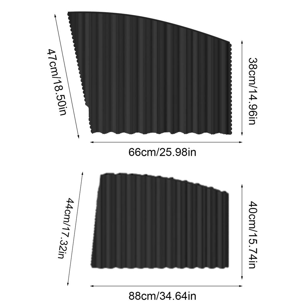 4pcs Magnetic Car Sunshade Cover Summer UV Protection Side Rear Window Curtain Black Mesh Sun Shade Cover Auto Car Accessories