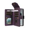 For Samsung Galaxy S25 Ultra Case with Multi-Card Holder and Strap PU Leather Phone Cover Stand