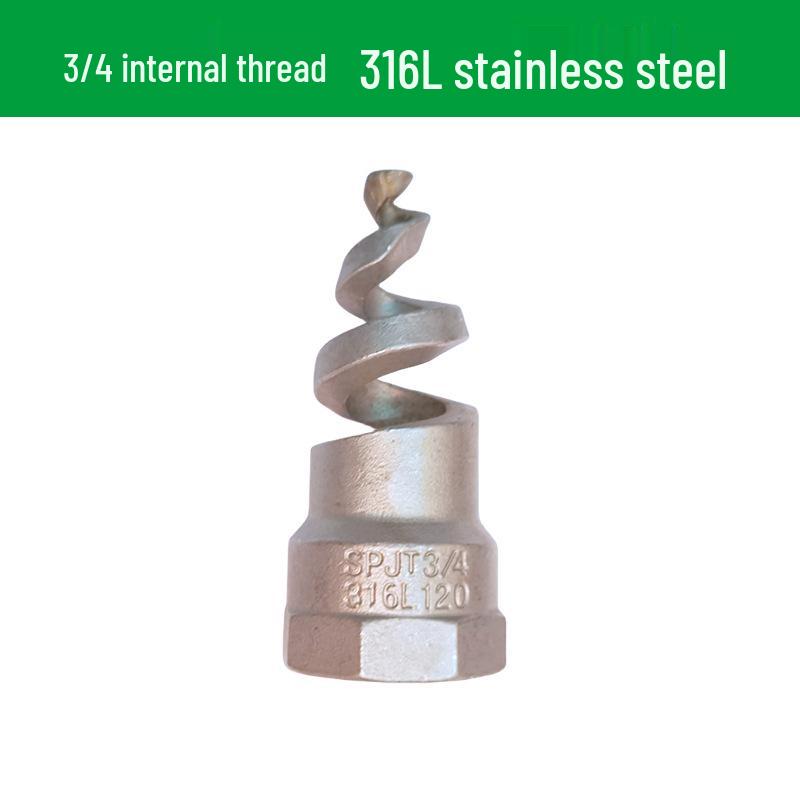 Stainless Steel Anti-Clog Spiral Spray Nozzle for Cooling Tower & Fire Protection