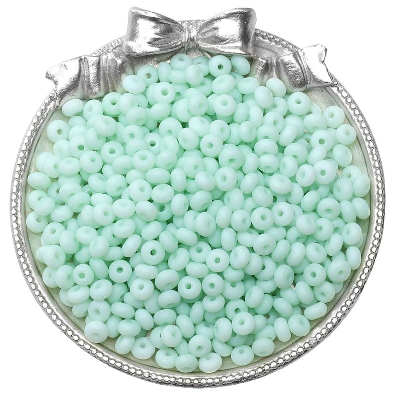 70pcs Glass Seed Beads Charm Frosted Mineral Abacus Czech Spacer Beads For Jewelry Making Accessories