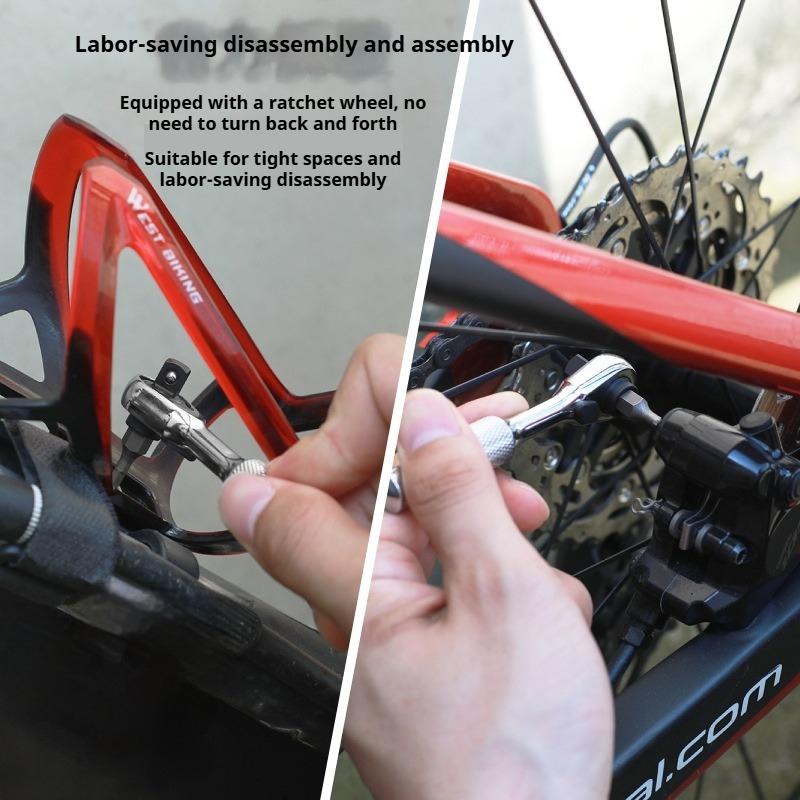 Mini Ratchet Wrench Quick-Change Reversible Screwdriver Bit Handle Multi-Functional Double-Ended Ratchet Wrench