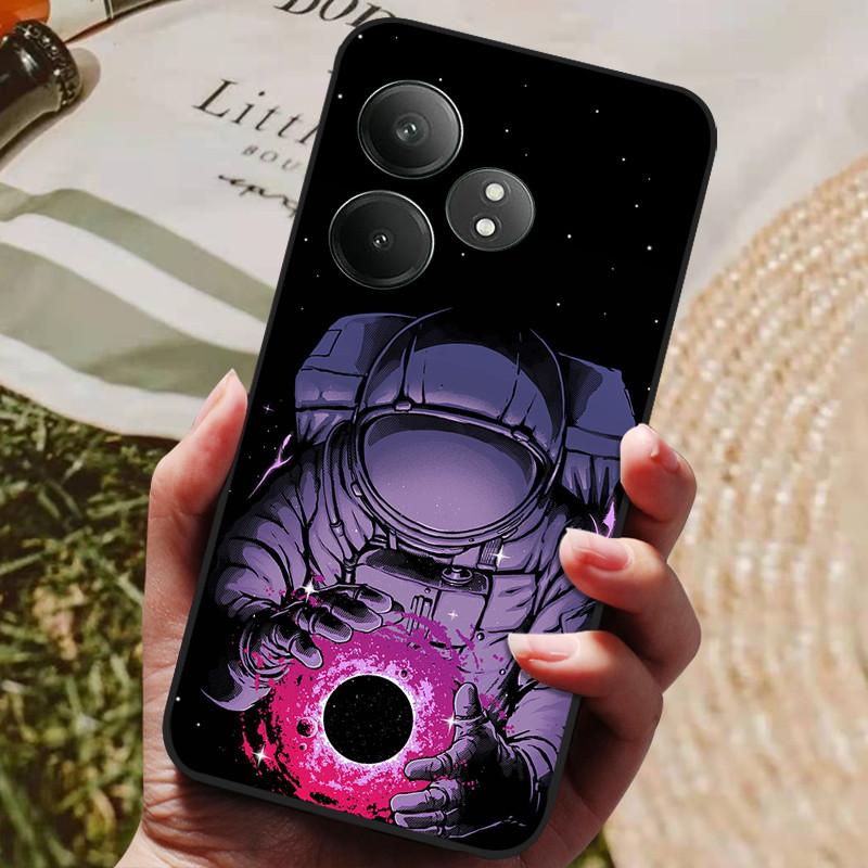 Phone Cover For Realme GT 6 Case Silicone Black Bumper Soft TPU Coque for Realme GT 6T Case Protector Funda Realme GT6 GT6T Bag