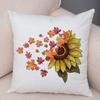 Happy Harvest Season Pillowcase Double Print Fall In The Air Cushion Cover Soft Plush I Love Autumn Pillowcase for Sofa Home Car